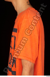 Danior arm dressed orange t shirt shoulder sports upper body…